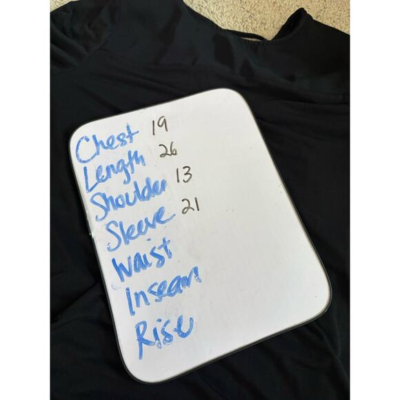 Chicos Size 1 US M Blouse Black Long Sleeve Ruffle Bell Tie Back Detail Shirt - Picture 9 of 9